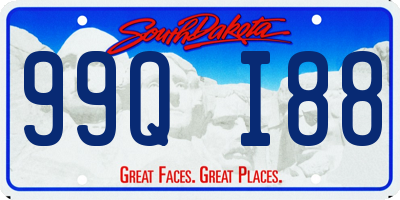 SD license plate 99QI88