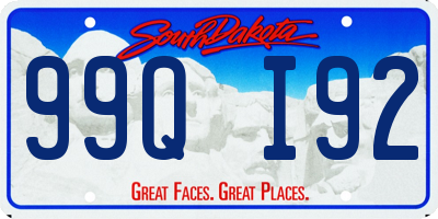 SD license plate 99QI92