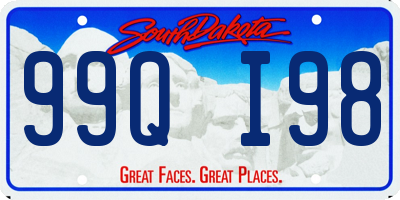 SD license plate 99QI98