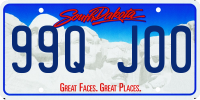 SD license plate 99QJ00