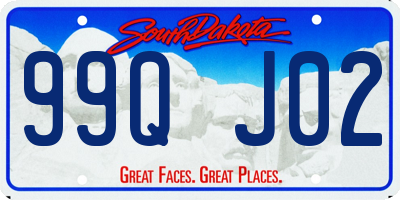 SD license plate 99QJ02