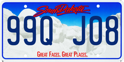 SD license plate 99QJ08