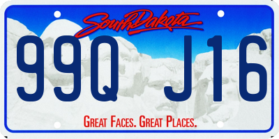 SD license plate 99QJ16