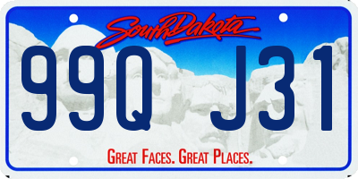 SD license plate 99QJ31