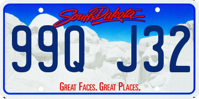 SD license plate 99QJ32