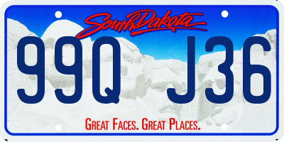SD license plate 99QJ36