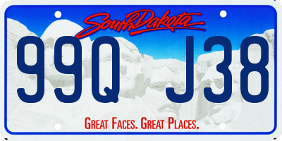 SD license plate 99QJ38