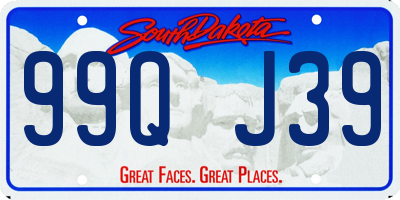 SD license plate 99QJ39