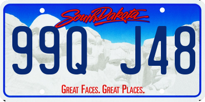 SD license plate 99QJ48