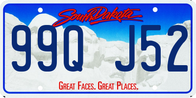 SD license plate 99QJ52