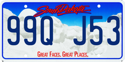 SD license plate 99QJ53