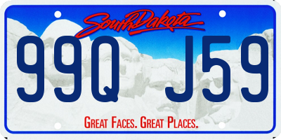 SD license plate 99QJ59