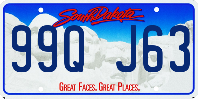 SD license plate 99QJ63