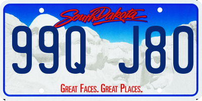 SD license plate 99QJ80