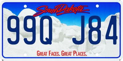 SD license plate 99QJ84