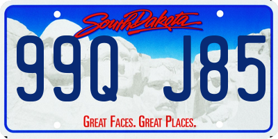 SD license plate 99QJ85