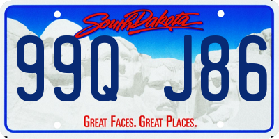 SD license plate 99QJ86