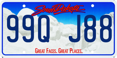 SD license plate 99QJ88