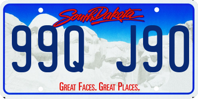 SD license plate 99QJ90