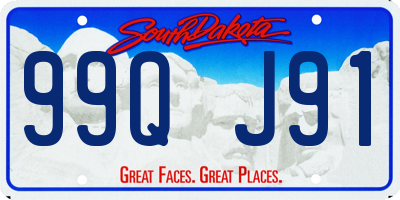 SD license plate 99QJ91