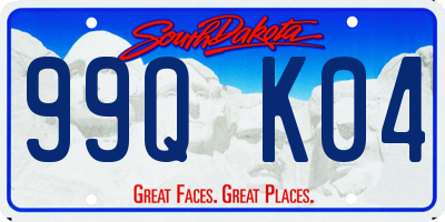 SD license plate 99QK04