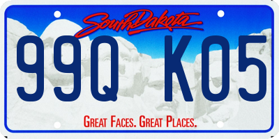 SD license plate 99QK05