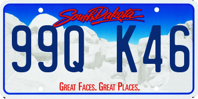 SD license plate 99QK46