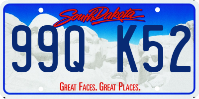 SD license plate 99QK52
