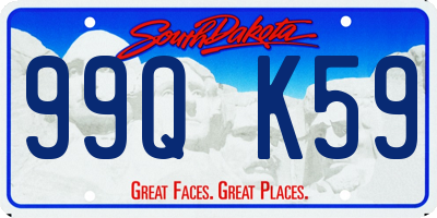 SD license plate 99QK59