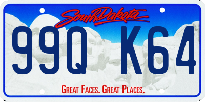 SD license plate 99QK64