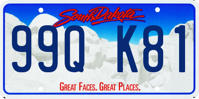 SD license plate 99QK81