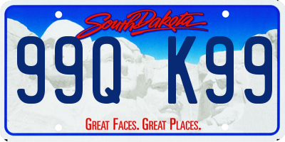 SD license plate 99QK99