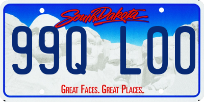 SD license plate 99QL00
