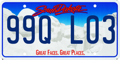 SD license plate 99QL03