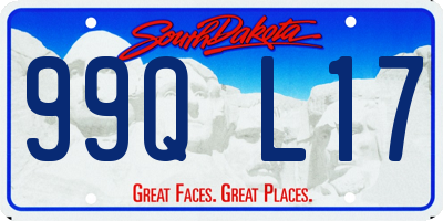 SD license plate 99QL17