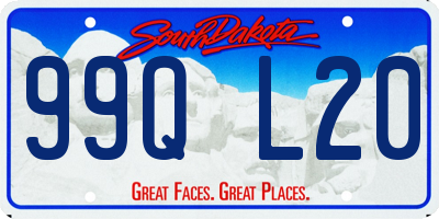 SD license plate 99QL20