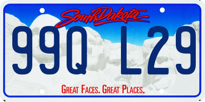 SD license plate 99QL29