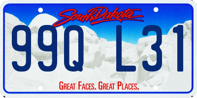 SD license plate 99QL31