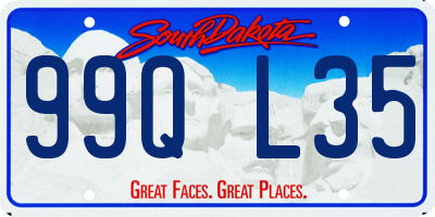 SD license plate 99QL35