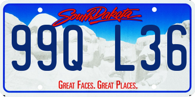 SD license plate 99QL36
