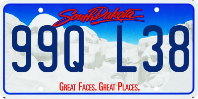SD license plate 99QL38