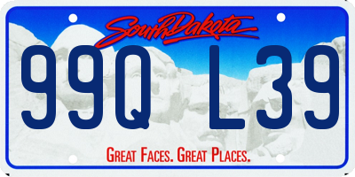 SD license plate 99QL39