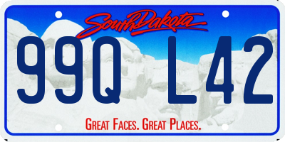 SD license plate 99QL42