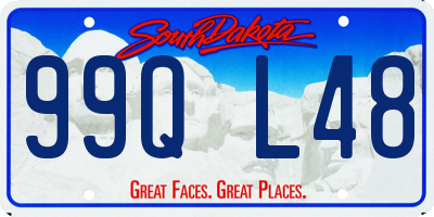 SD license plate 99QL48