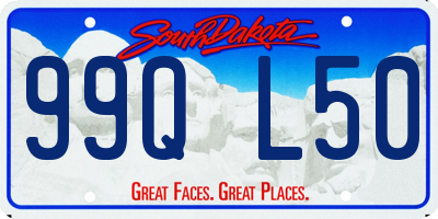 SD license plate 99QL50