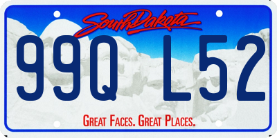 SD license plate 99QL52