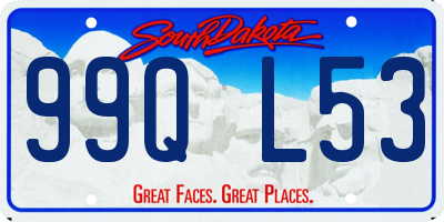 SD license plate 99QL53