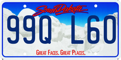 SD license plate 99QL60