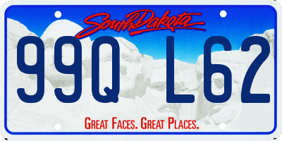 SD license plate 99QL62