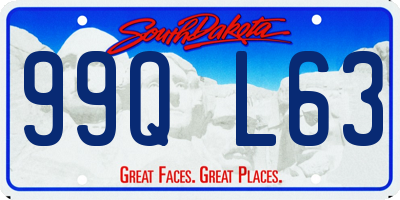 SD license plate 99QL63